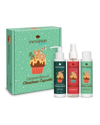 Χριστουγεννιάτικο Δώρο - Caramel Biscuit Christmas Cupcake (3x100ml)